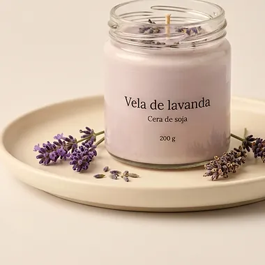 Vela de lavanda